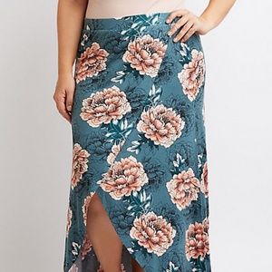 NWT Charlotte Russe floral maxi skirt 2X
